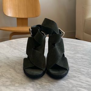 NWT Alexander Wang Wedge Sandals in Mika Grass